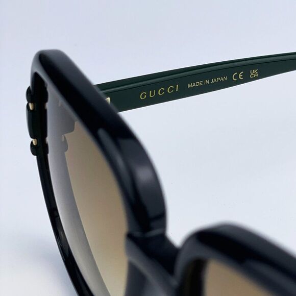 SALE! NEW Gucci GG1066S 003 Black Green Gradient Butterfly Women Sunglasses main image 5